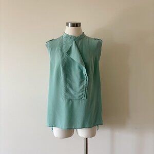 BCBG Maxazria silk blouse silk tunic green
